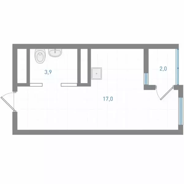 Квартира-студия: Хабаровск, ЖК Экополис (24.7 м) - Фото 0