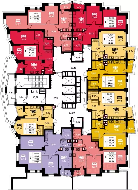 2-к кв. Калининградская область, Калининград ул. Гайдара, 94 (65.8 м) - Фото 1