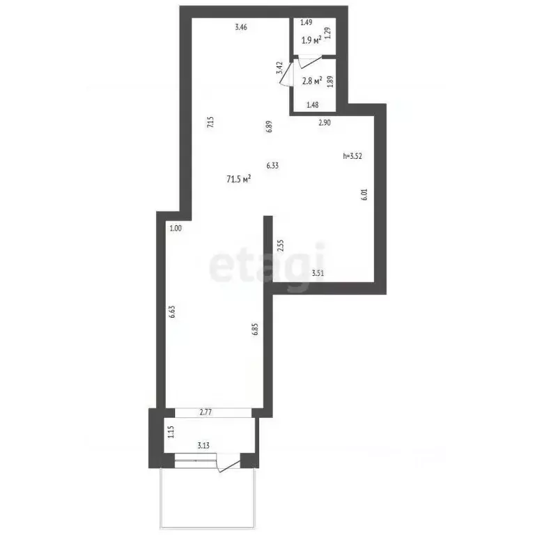 Торговая площадь в Башкортостан, Стерлитамак просп. Октября, 44 (76 м) - Фото 1