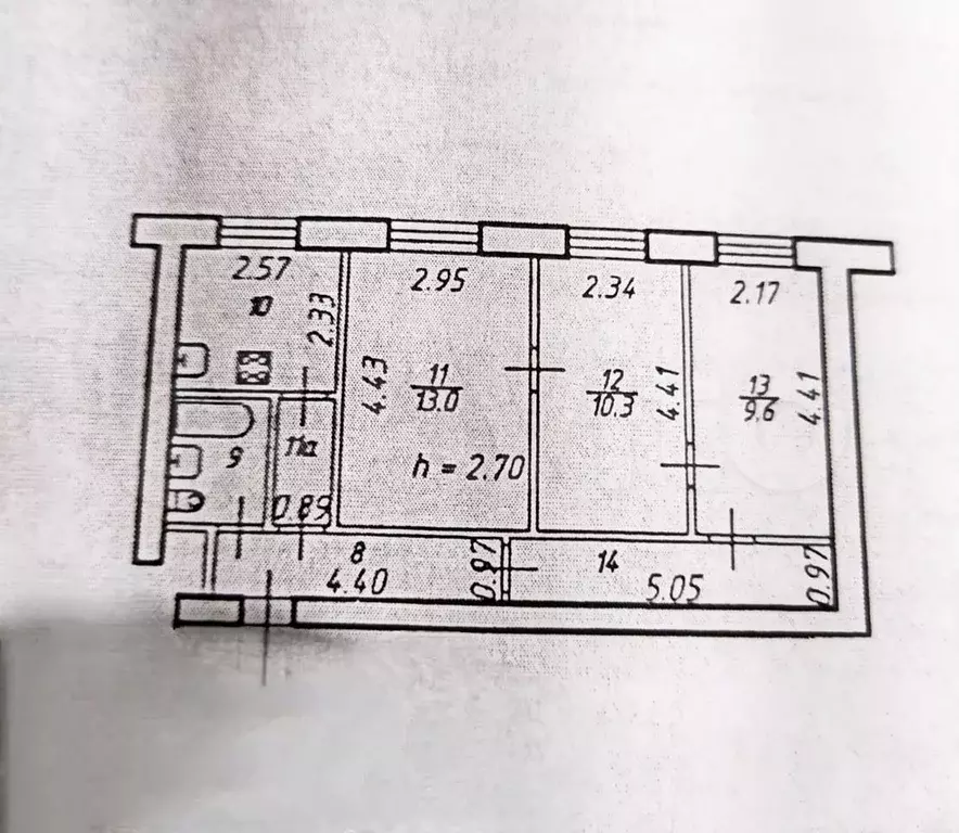 3-к. квартира, 52 м, 1/5 эт. - Фото 0