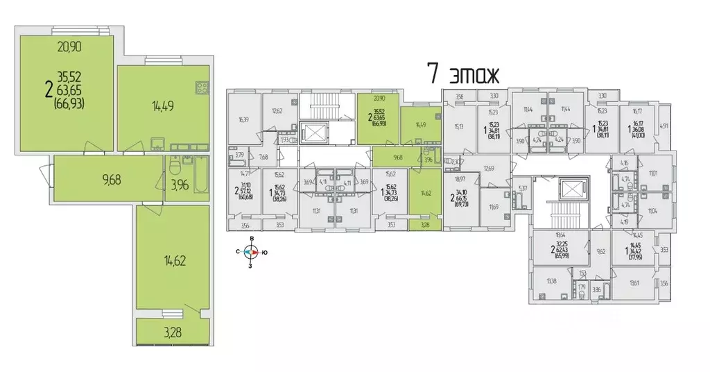 2-к кв. Белгородская область, Белгородский район, Разумное рп ул. ... - Фото 1