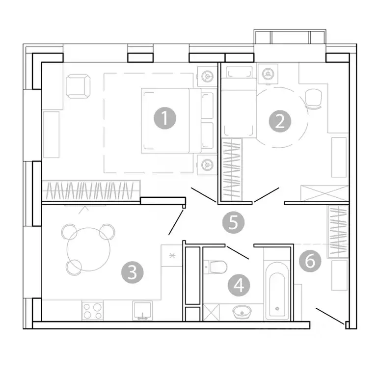 2-к кв. Забайкальский край, Чита 1-я Коллективная ул., 6 СТР (58.75 м) - Фото 1