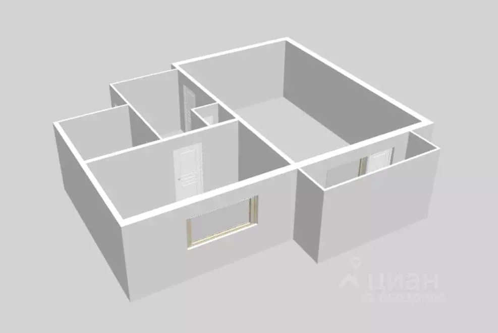 1-к кв. Крым, Симферопольский район, с. Мирное ул. Белова, 12Б (36.2 ... - Фото 2