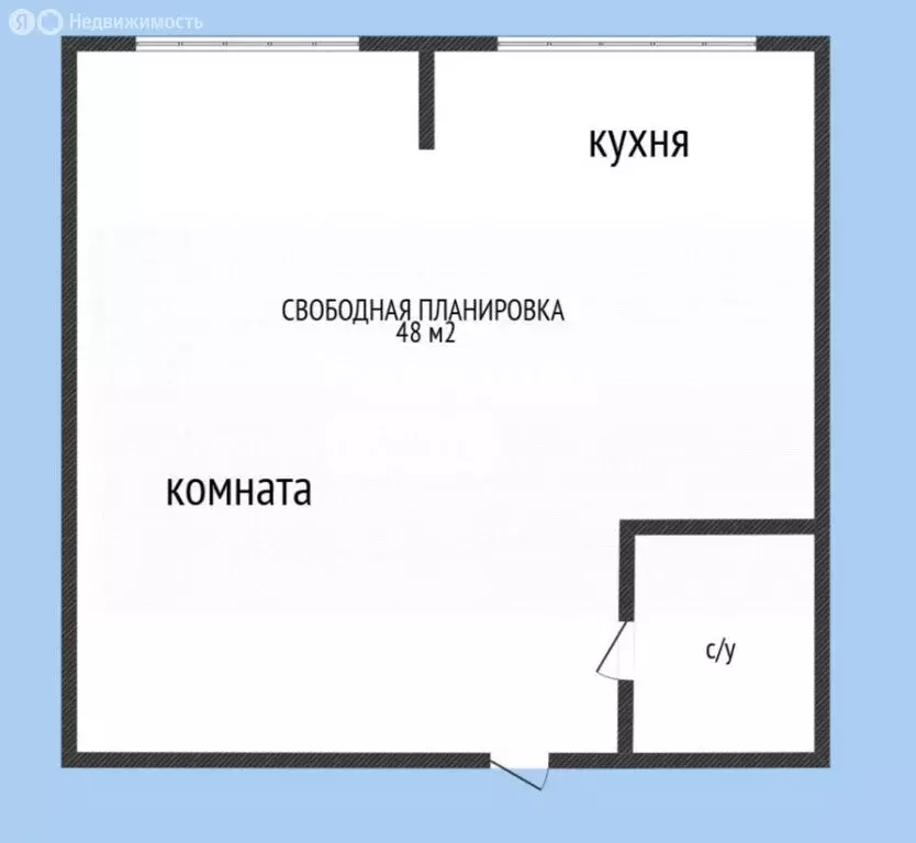 1-комнатная квартира: Каспийск, 12-й микрорайон Хазар (50 м) - Фото 1
