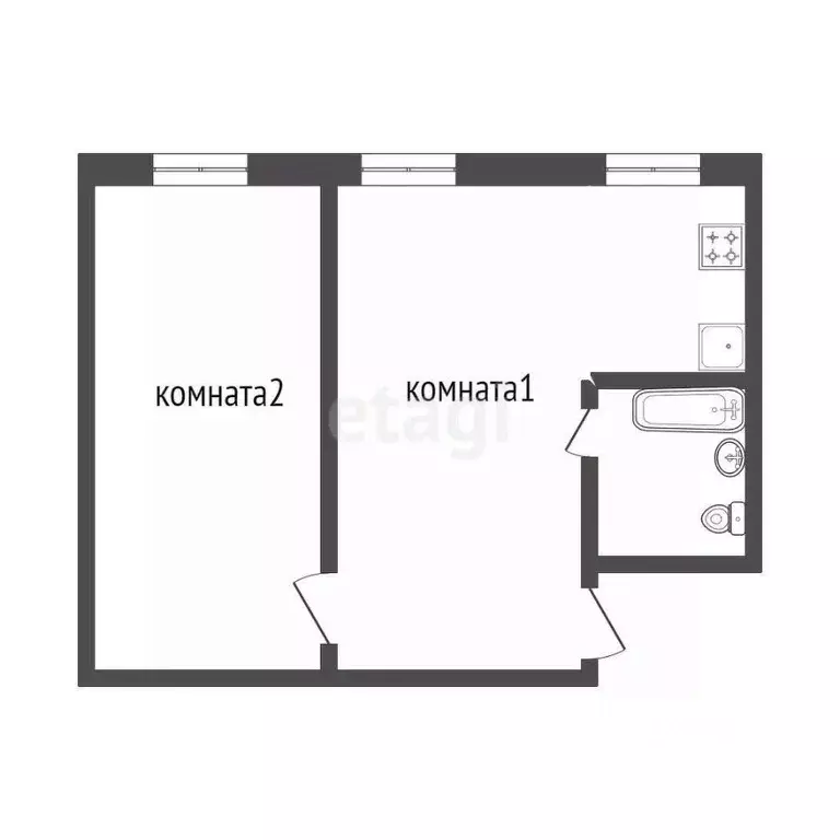 2-к кв. Бурятия, Улан-Удэ ул. Чайковского, 14 (44.0 м) - Фото 1
