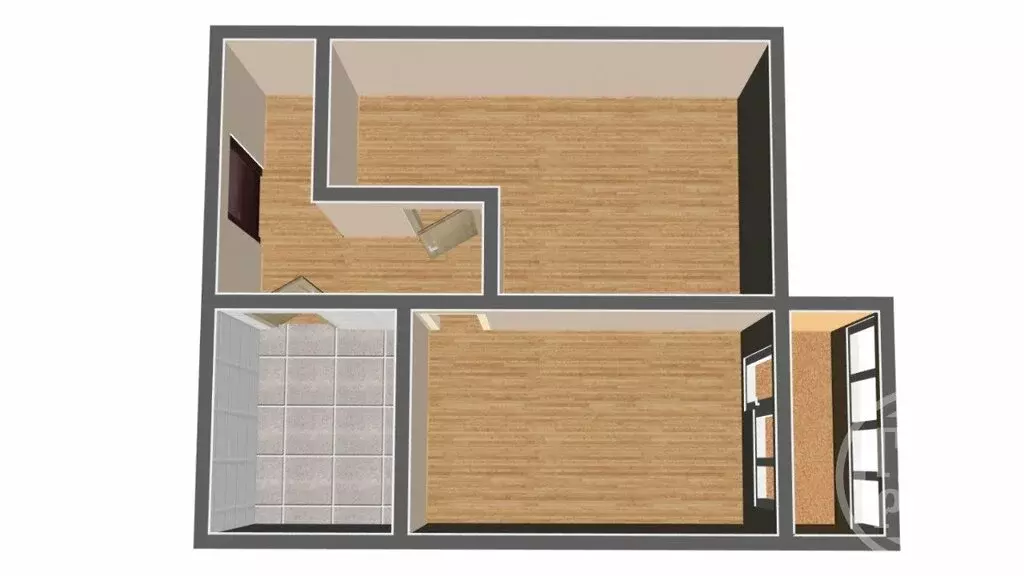 1-комнатная квартира: Новоселье, Петропавловская улица, 13 (31.4 м) - Фото 0