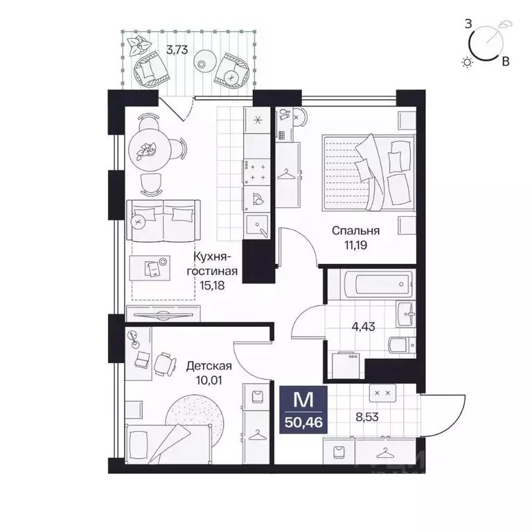 2-к кв. Волгоградская область, Волгоград просп. Имени В.И. Ленина, 59Г ... - Фото 1