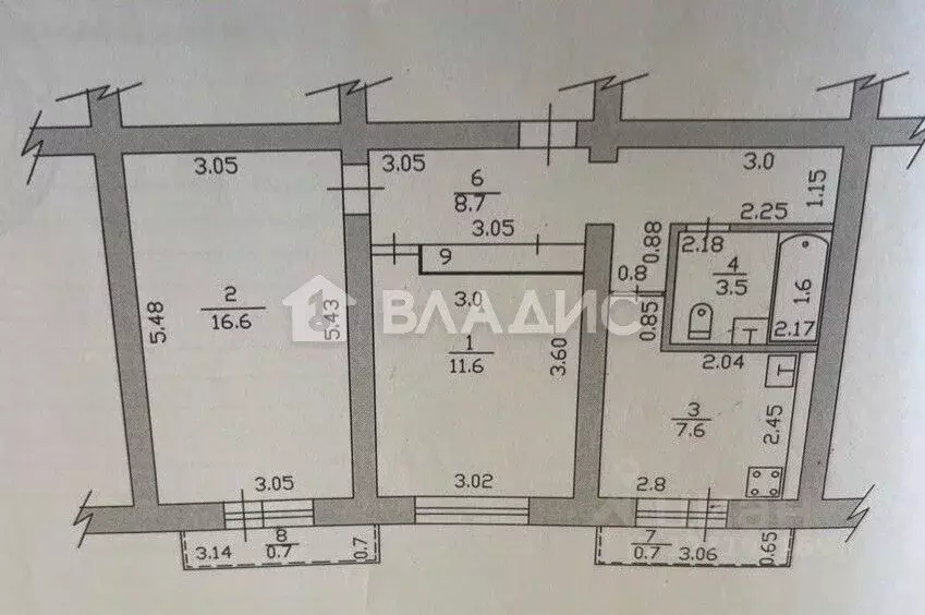 2-к кв. Краснодарский край, Ейск Морская ул., 266 (50.0 м) - Фото 2
