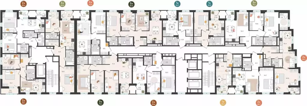 2-к кв. Пермский край, Пермь ул. Куфонина, 1 (47.4 м) - Фото 1