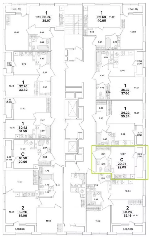 Квартира-студия: Санкт-Петербург, Пискарёвский проспект, 142к1 (22.09 ... - Фото 1