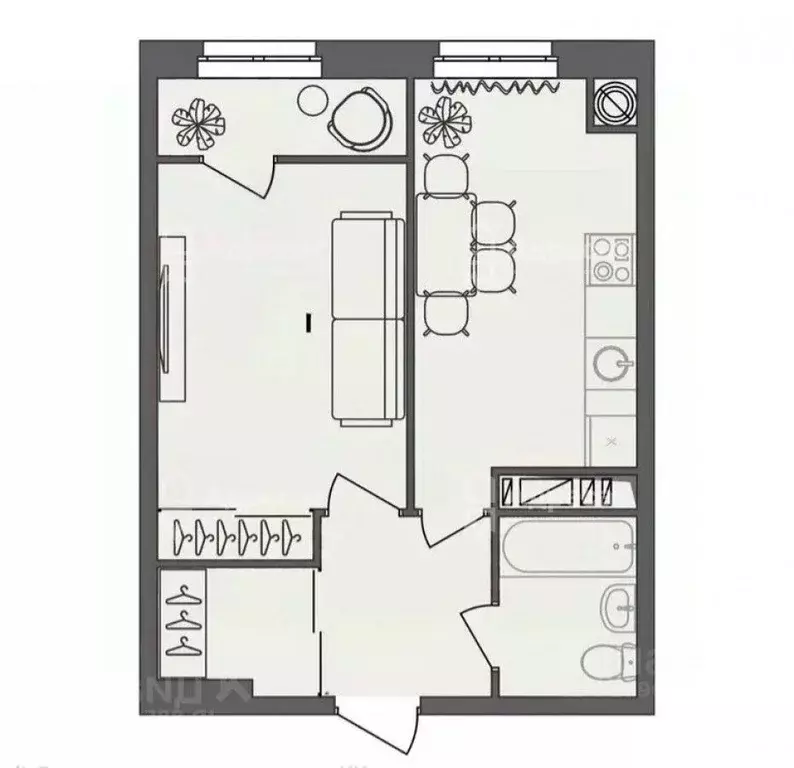 1-к кв. Волгоградская область, Волгоград Тарифная ул., 15 (31.5 м) - Фото 2
