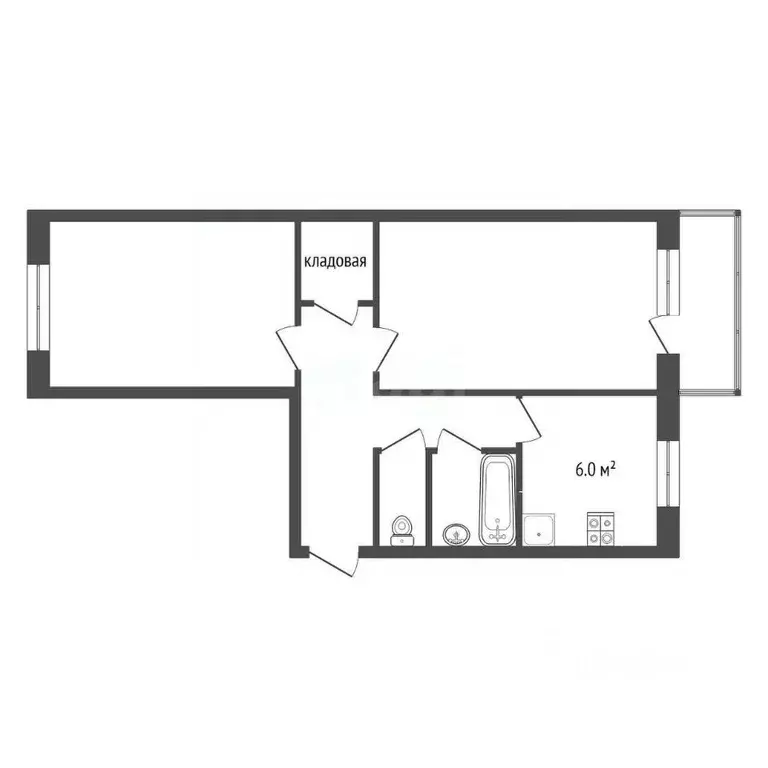 2-к кв. Архангельская область, Коряжма ул. Пушкина, 5 (47.0 м) - Фото 2