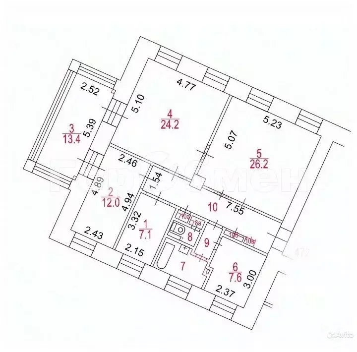 5-к кв. Москва ул. Серафимовича, 2 (110.0 м) - Фото 1