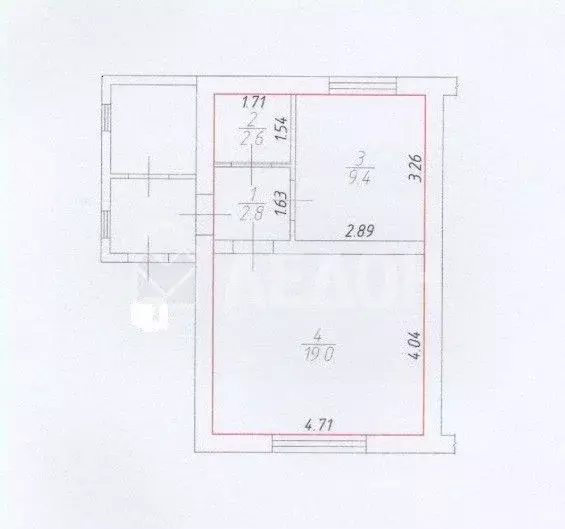 1-к кв. Омская область, Нововаршавка рп ул. 3-я Озерная, 26 (34.0 м) - Фото 1