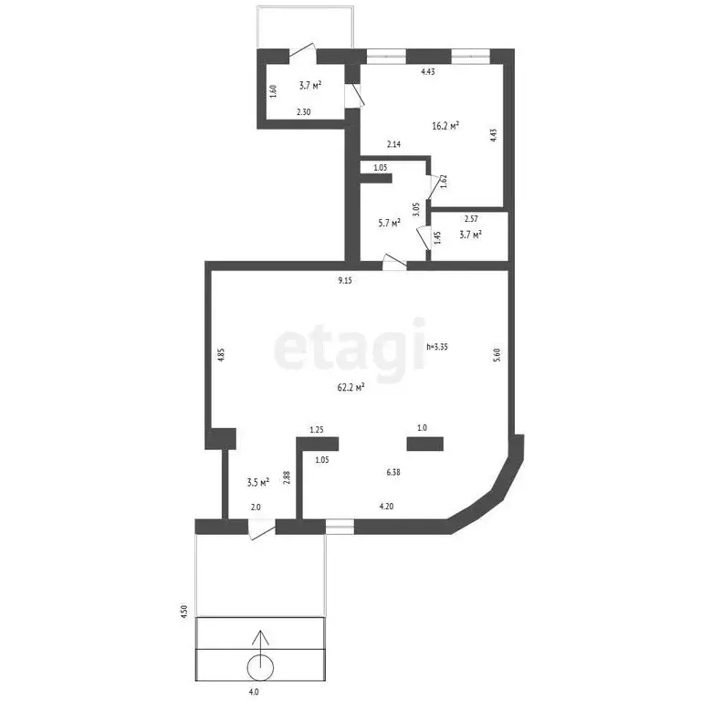 Торговая площадь (97 м) - Фото 1