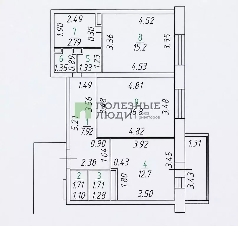 2-к кв. Орловская область, Орел ул. Андрианова, 39 (65.7 м) - Фото 2