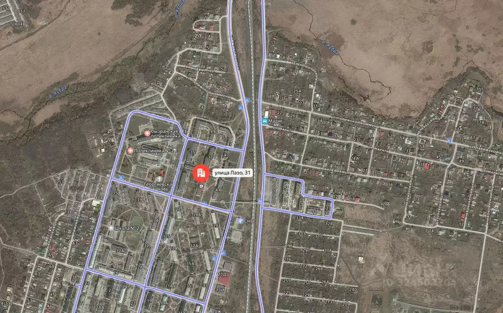 Свободной планировки кв. Самарская область, Сызрань ул. Лазо, 31 (31.3 ... - Фото 0