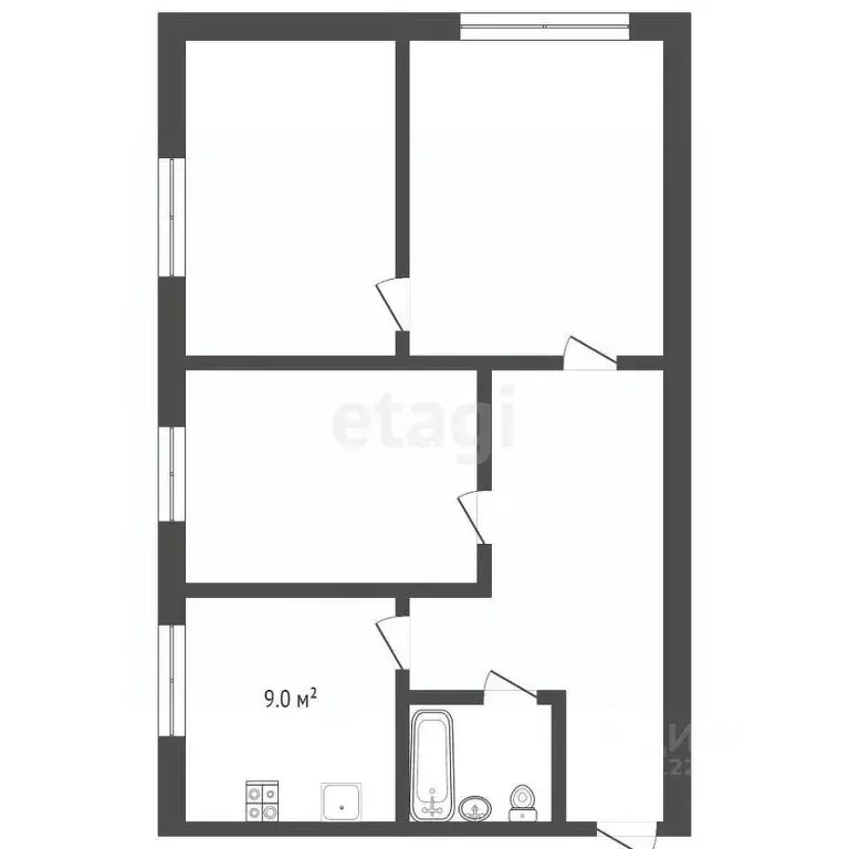 3-к кв. Свердловская область, Екатеринбург Московский тракт, 9-й км, ... - Фото 2