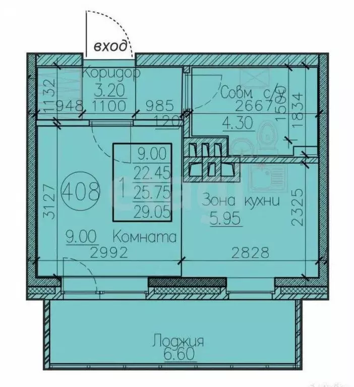 Квартира-студия: Иркутск, улица Освобождения, 132 (22.45 м) - Фото 0