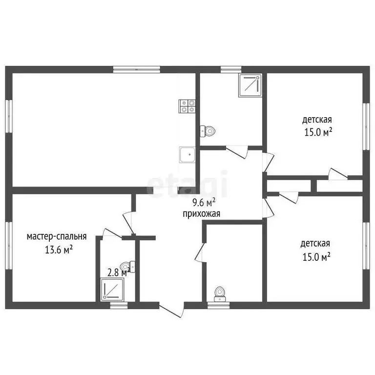 Дом в Большие Харлуши, коттеджный посёлок Княжий, Мирная улица (120.2 ... - Фото 1