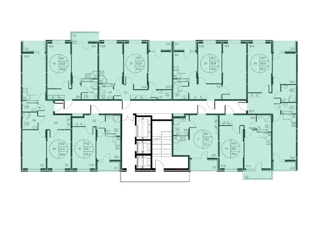 2-к кв. Ростовская область, Ростов-на-Дону Театральный просп. (55.0 м) - Фото 2