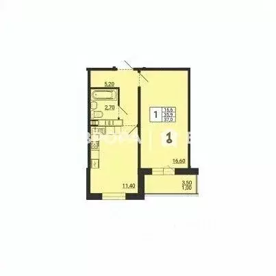 1-к кв. Челябинская область, Магнитогорск просп. Карла Маркса, 237/4 ... - Фото 2