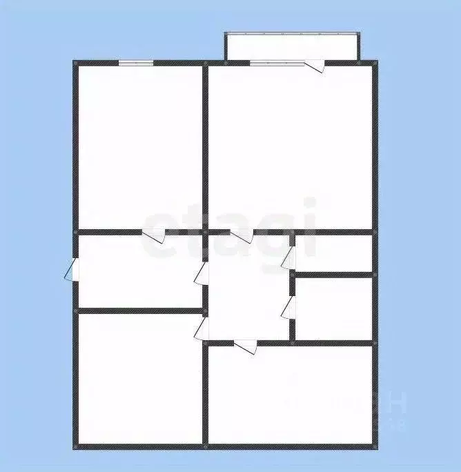 3-к кв. Белгородская область, Губкин Комсомольская ул., 57 (52.0 м) - Фото 1