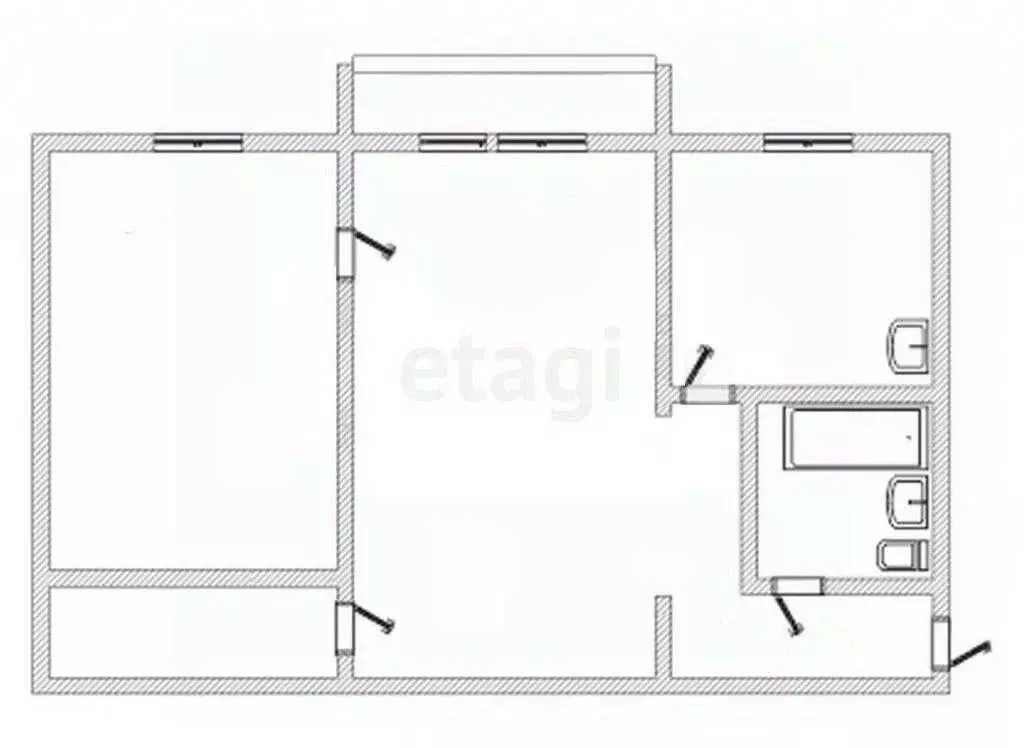 2-к кв. Тульская область, Богородицк Дачная ул., 2/56 (41.1 м) - Фото 2