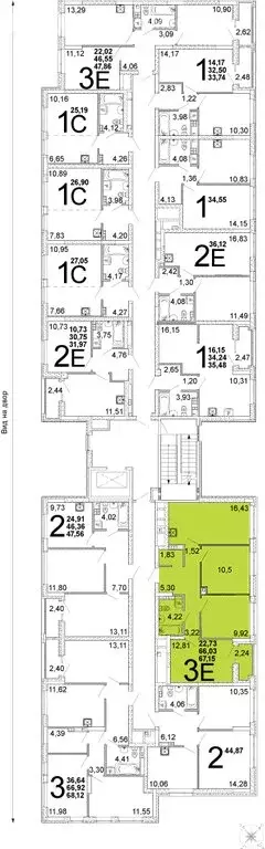 2-комнатная квартира: Екатеринбург, улица Академика Ландау, 53 (67.9 ... - Фото 1