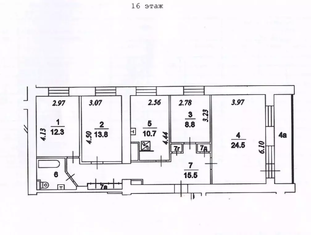 4-к кв. Москва ул. Римского-Корсакова, 14 (92.9 м) - Фото 2
