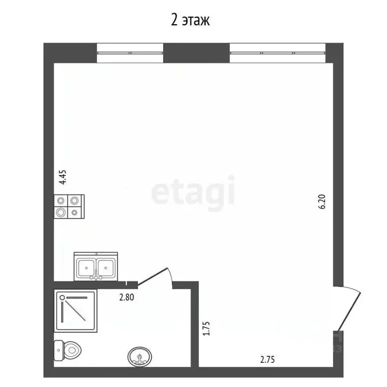 1-к кв. Москва д. Ларево, ул. Зименковская, 41 (34.4 м) - Фото 2