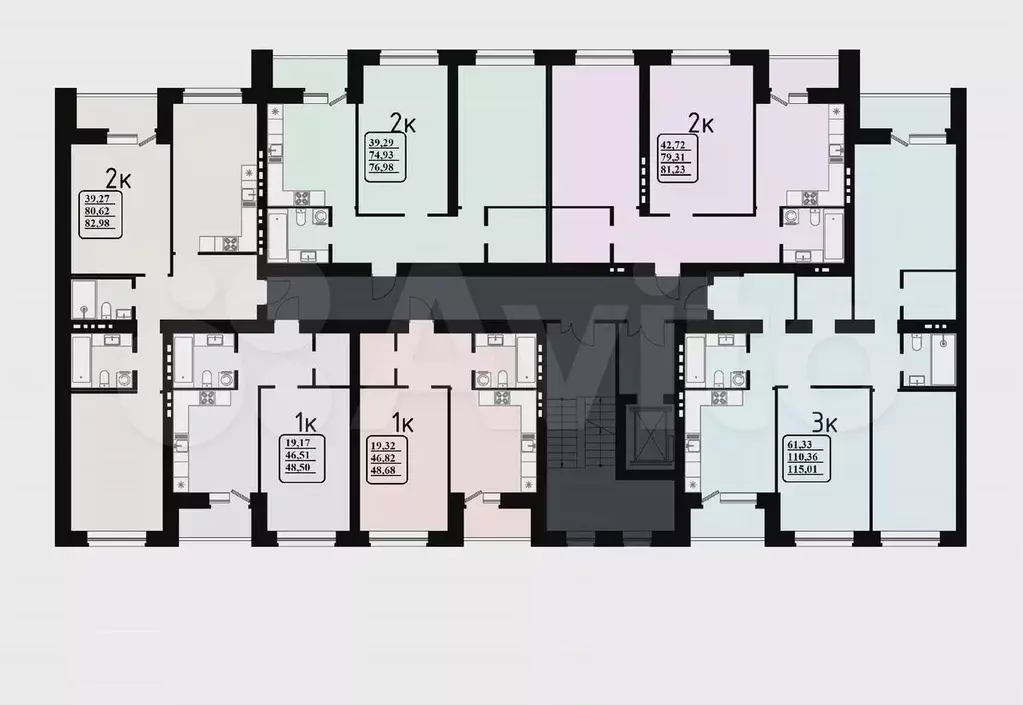 1-к. квартира, 48,5 м, 4/8 эт. - Фото 0