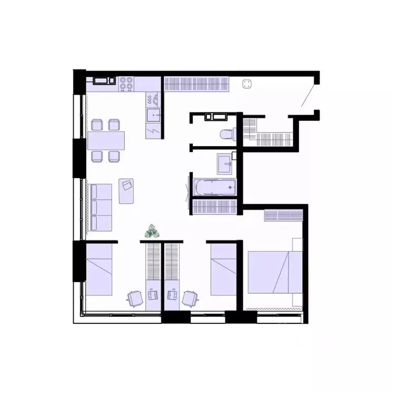 3-к кв. Приморский край, Владивосток Днепровская ул. (66.8 м) - Фото 2