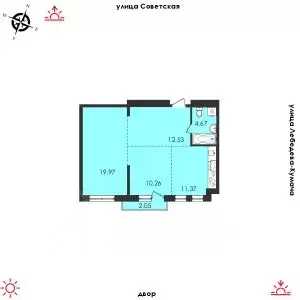 2-к кв. Иркутская область, Иркутск Советская ул., 31/2 (60.85 м) - Фото 0