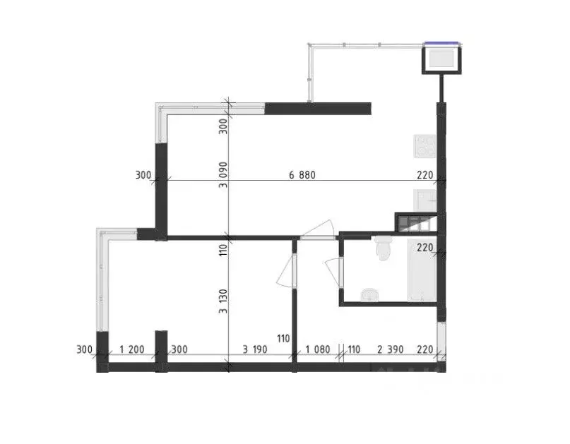 1-к кв. Краснодарский край, Новороссийск ул. Планеристов, 55Б (45.5 м) - Фото 1