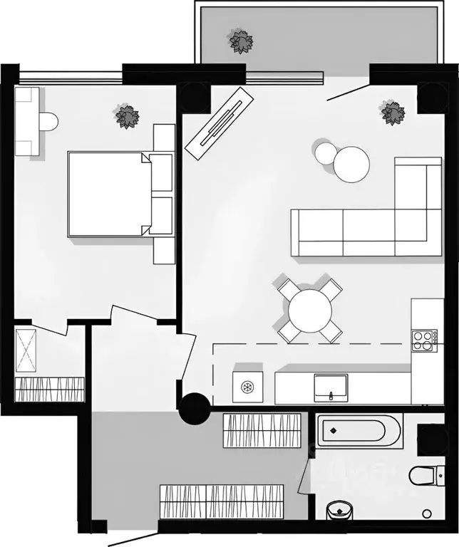 2-к кв. Челябинская область, Челябинск ул. Энтузиастов, 30Б (64.7 м) - Фото 2