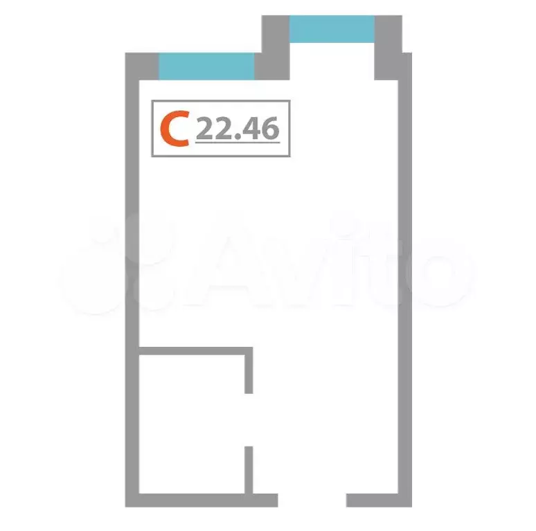 Квартира-студия, 22 м, 6/9 эт. - Фото 0
