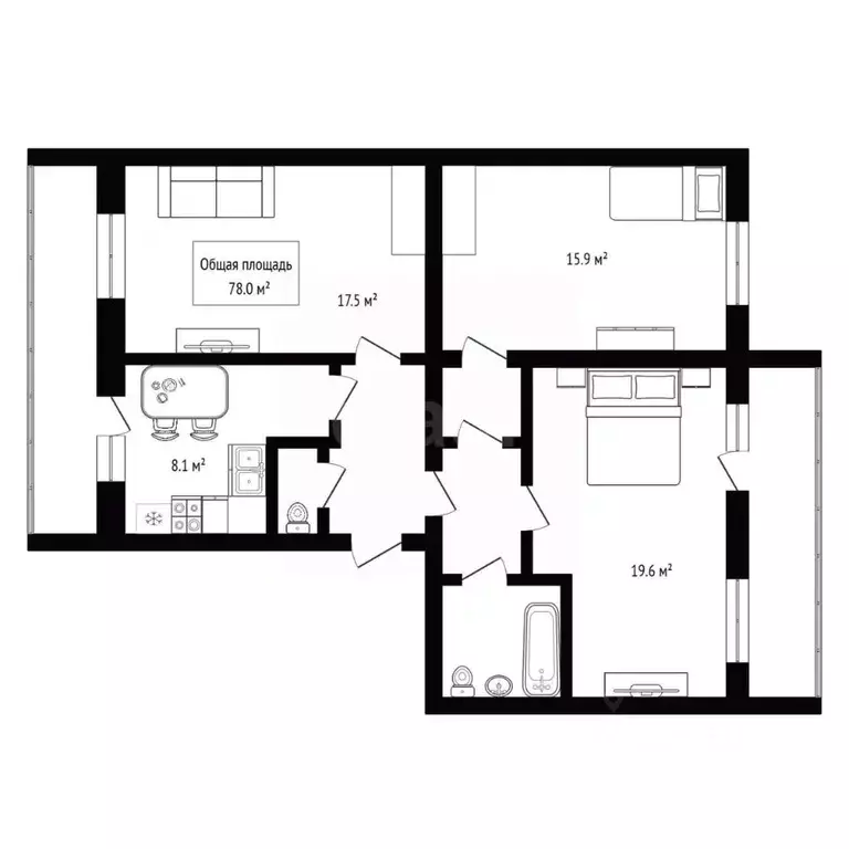 3-к кв. Новосибирская область, Бердск пос. Боровой, ул. 2-я Заводская, ... - Фото 2