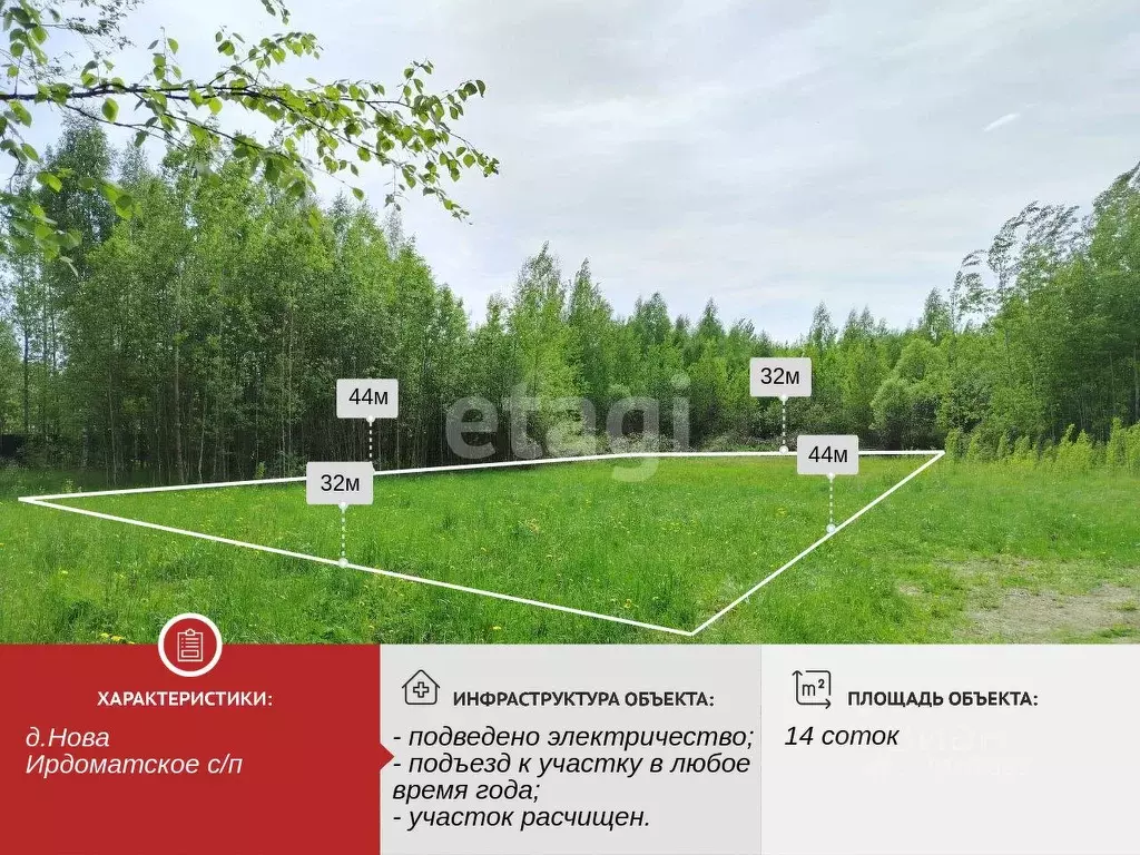 Участок в Вологодская область, Череповецкий район, Ирдоматское с/пос, ... - Фото 1