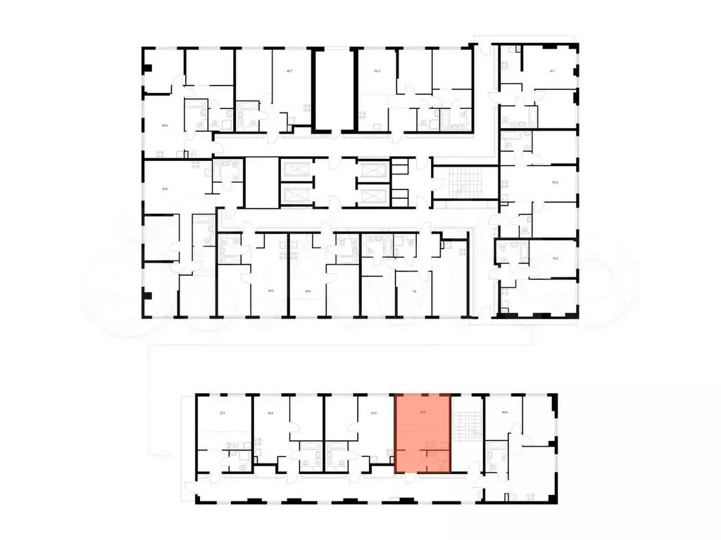 квартира-студия, 26,6 м, 2/32 эт. - Фото 1