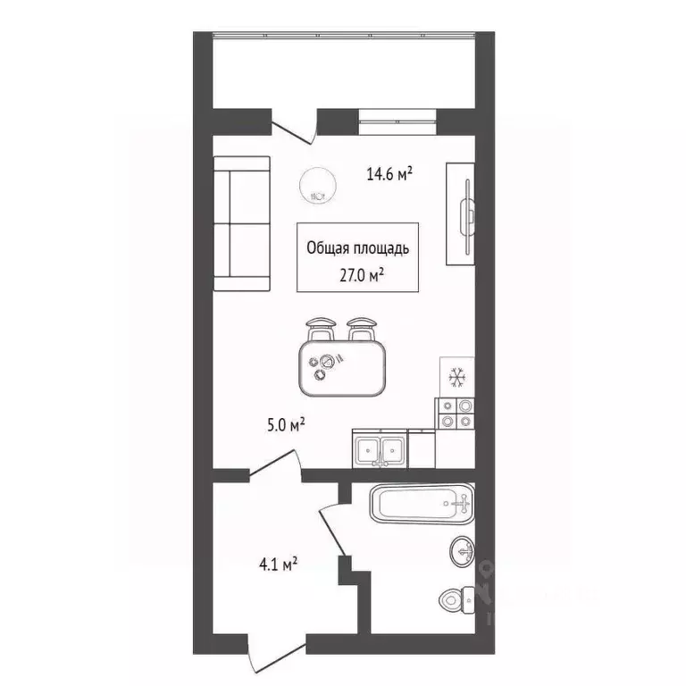 Студия Новосибирская область, Новосибирск 1-я Чулымская ул., 112/5 ... - Фото 2