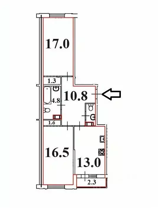 2-к кв. Санкт-Петербург Днепропетровская ул., 65 (63.7 м) - Фото 1