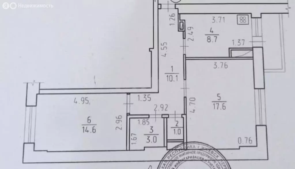 2-комнатная квартира: Ижевск, Красноармейская улица, 86А (55 м) - Фото 0