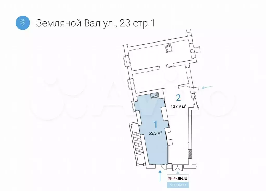 Свободного назначения, 55.5 м - Фото 0