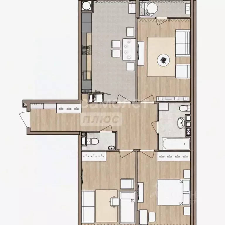 3-к кв. Рязанская область, Рязань Быстрецкая ул., 18к2 (102.0 м) - Фото 2