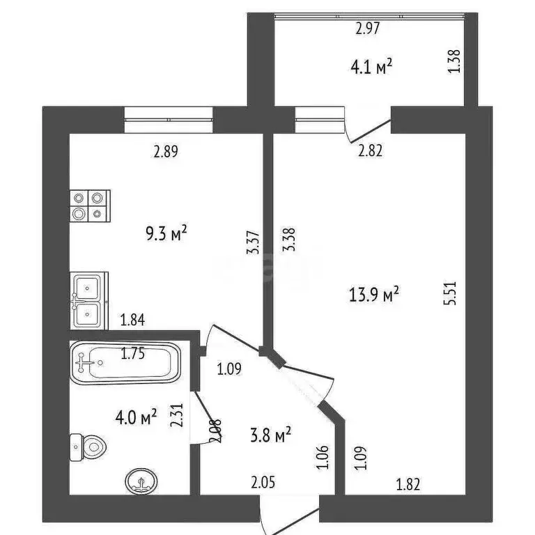 1-комнатная квартира: Первомайский, улица Строителя Николая Шишкина, ... - Фото 1