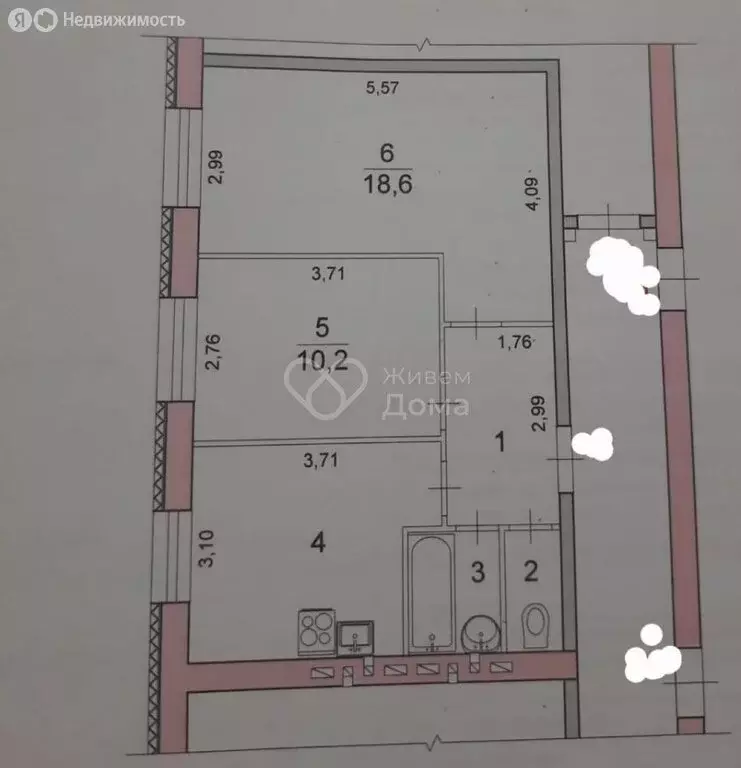 2-комнатная квартира: Волгоград, улица Ломоносова, 68 (48.4 м) - Фото 0