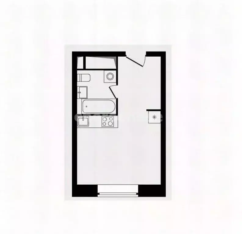 Студия Севастополь ул. Горпищенко, 139 (28.0 м) - Фото 2