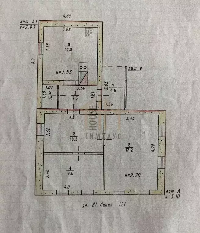 Дом в Омская область, Омск ул. 21-я Линия, 163 (61 м) - Фото 2