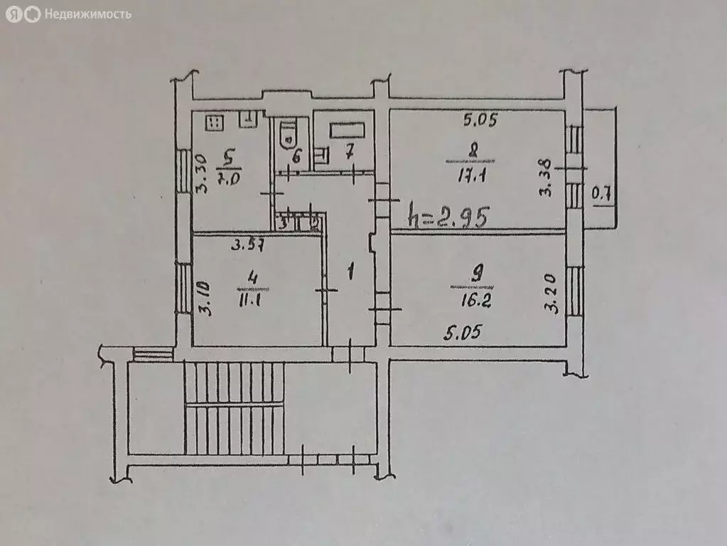 1к в 3-комнатной квартире (16.2 м) - Фото 1